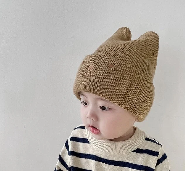 Miso - Korean Baby Fashion - #babyboutique - Bear Beanie - 2