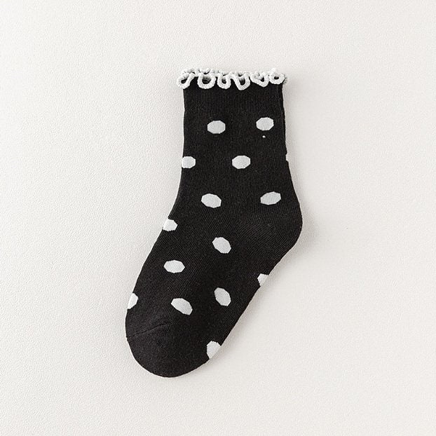 Miso - Korean Baby Fashion - #babyclothing - Dot Wave Socks - 3