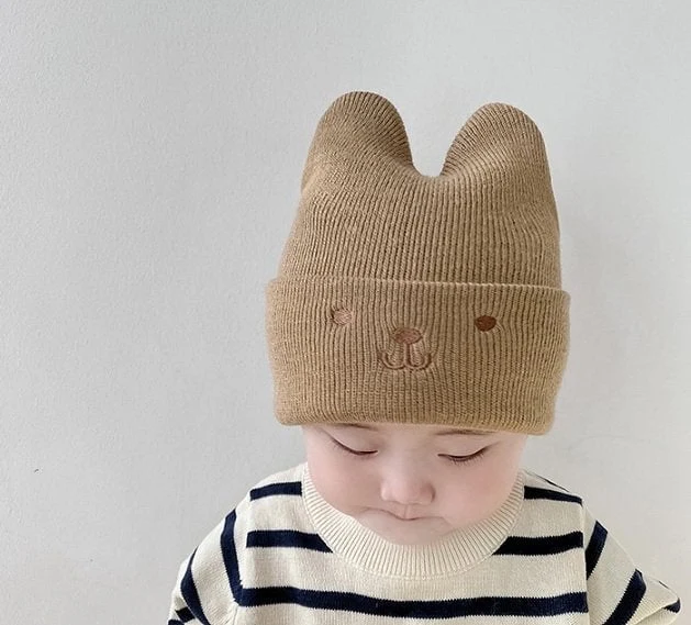 Miso - Korean Baby Fashion - #babyboutiqueclothing - Bear Beanie - 4