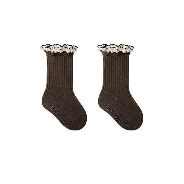 Miso - Korean Baby Fashion - #babyfashion - Heart Shirring Socks - 10