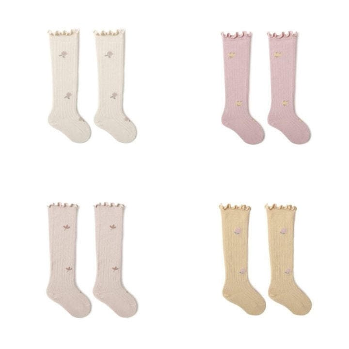 Miso - Korean Baby Fashion - #babyfashion - Freesia Knee Socks - 2