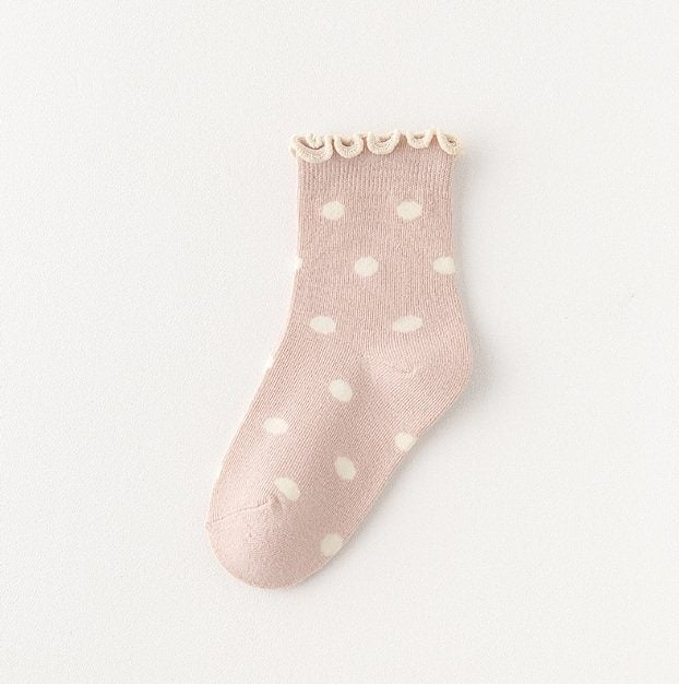 Miso - Korean Baby Fashion - #babyfever - Dot Wave Socks - 5