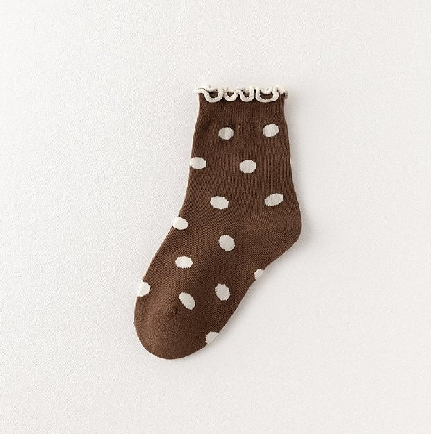 Miso - Korean Baby Fashion - #babygirlfashion - Dot Wave Socks - 6