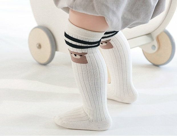 Miso - Korean Baby Fashion - #babylifestyle - Two Lines Bear Socks