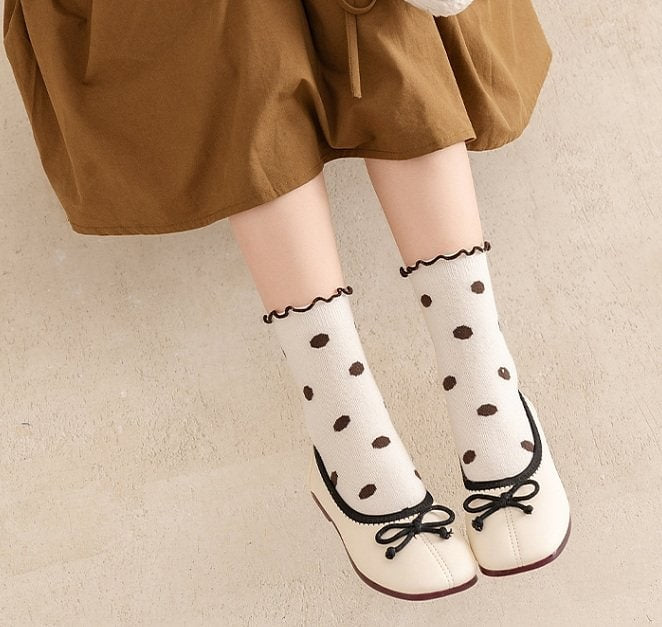 Miso - Korean Baby Fashion - #babyoutfit - Dot Wave Socks - 10