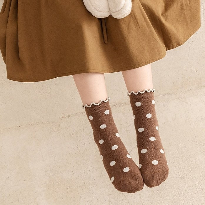 Miso - Korean Baby Fashion - #babyoutfit - Dot Wave Socks - 11