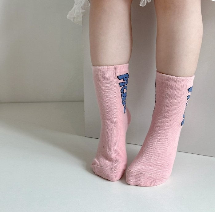 Miso - Korean Children Fashion - #childrensboutique - Pink Picnic Socks - 7