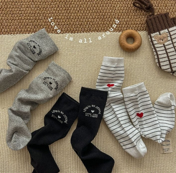 Miso - Korean Children Fashion - #discoveringself - Love All Socks