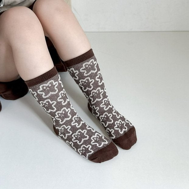 Miso - Korean Children Fashion - #kidsshorts - Heart Bear Socks - 2