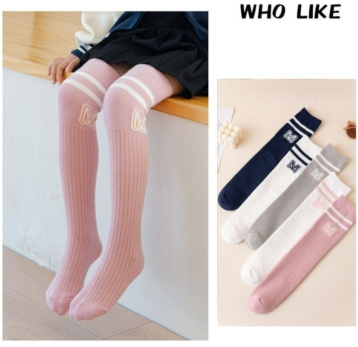 Miso - Korean Children Fashion - #kidsshorts - M Line Knee Socks - 12