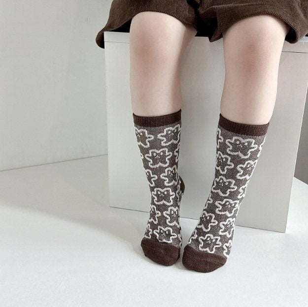 Miso - Korean Children Fashion - #kidsstore - Heart Bear Socks - 3