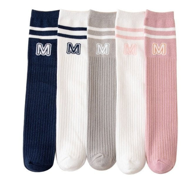 Miso - Korean Children Fashion - #minifashionista - M Line Knee Socks - 2