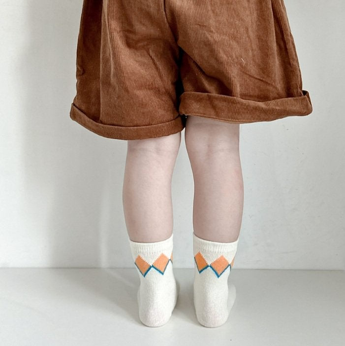 Miso - Korean Children Fashion - #stylishchildhood - Square Check Socks - 6