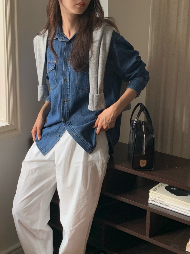 Moani - Korean Women Fashion - #momslook - Western Denim Shirts  - 4