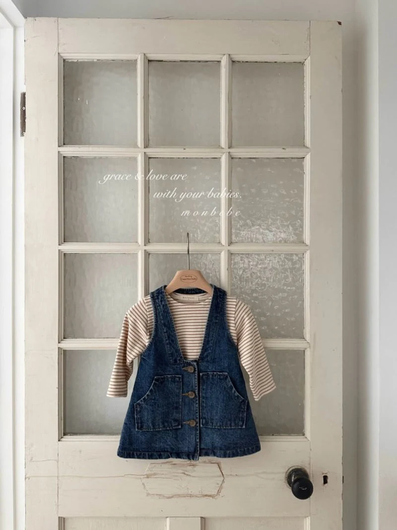 Monbebe - Korean Children Fashion - #kidsstore - Icon Denim Dress - 9