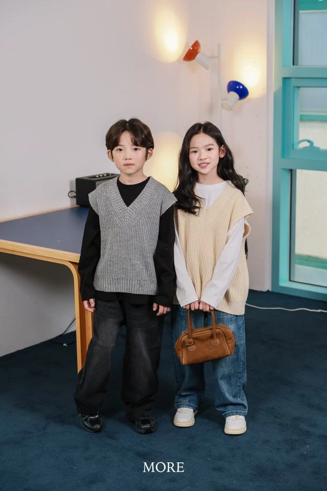 More - Korean Children Fashion - #kidsshorts - Old School V Neck Knit Vest - 12