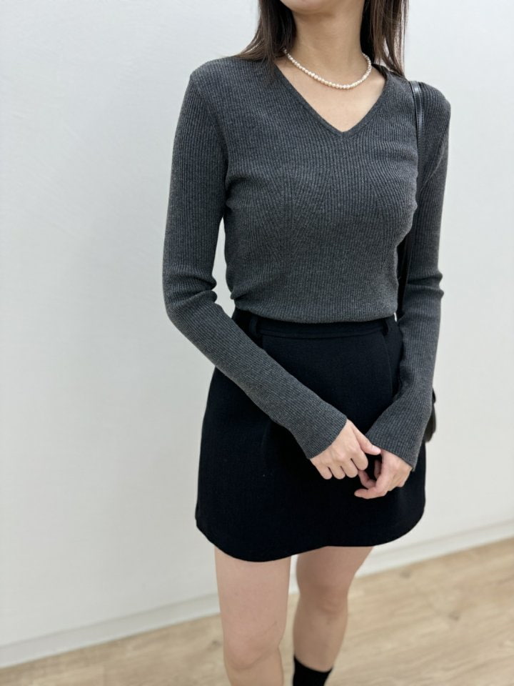 Most - Korean Women Fashion - #momslook - Wale Rib Knit Top