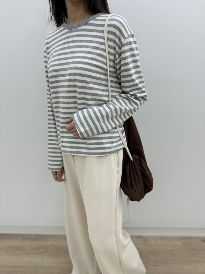 Most - Korean Women Fashion - #momslook - Dint Stripe Tee - 9