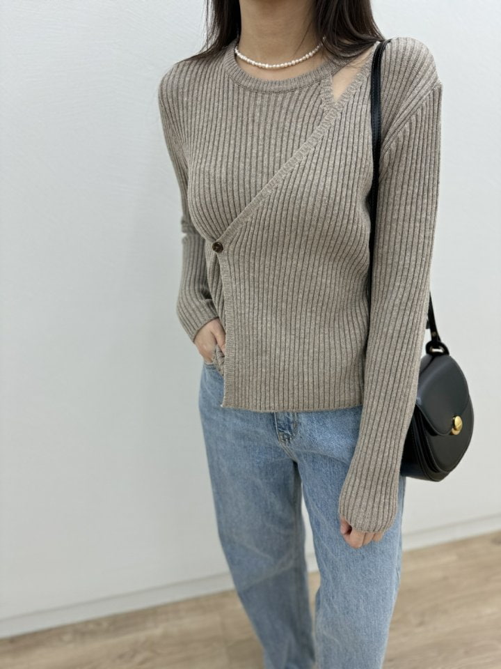 Most - Korean Women Fashion - #womensfashion - Wrap Rib Knit Top - 4