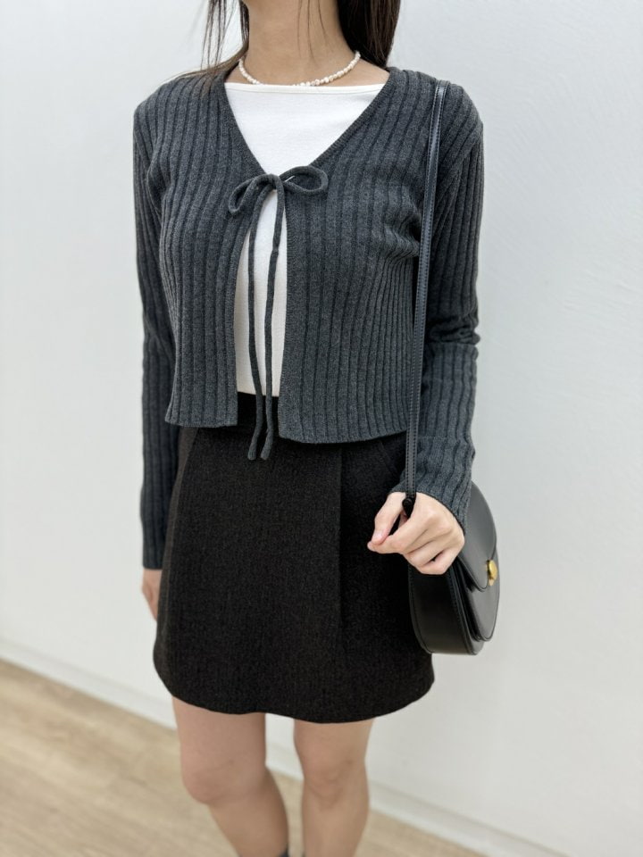 Most - Korean Women Fashion - #momslook - Rose Rib Cardigan - 2