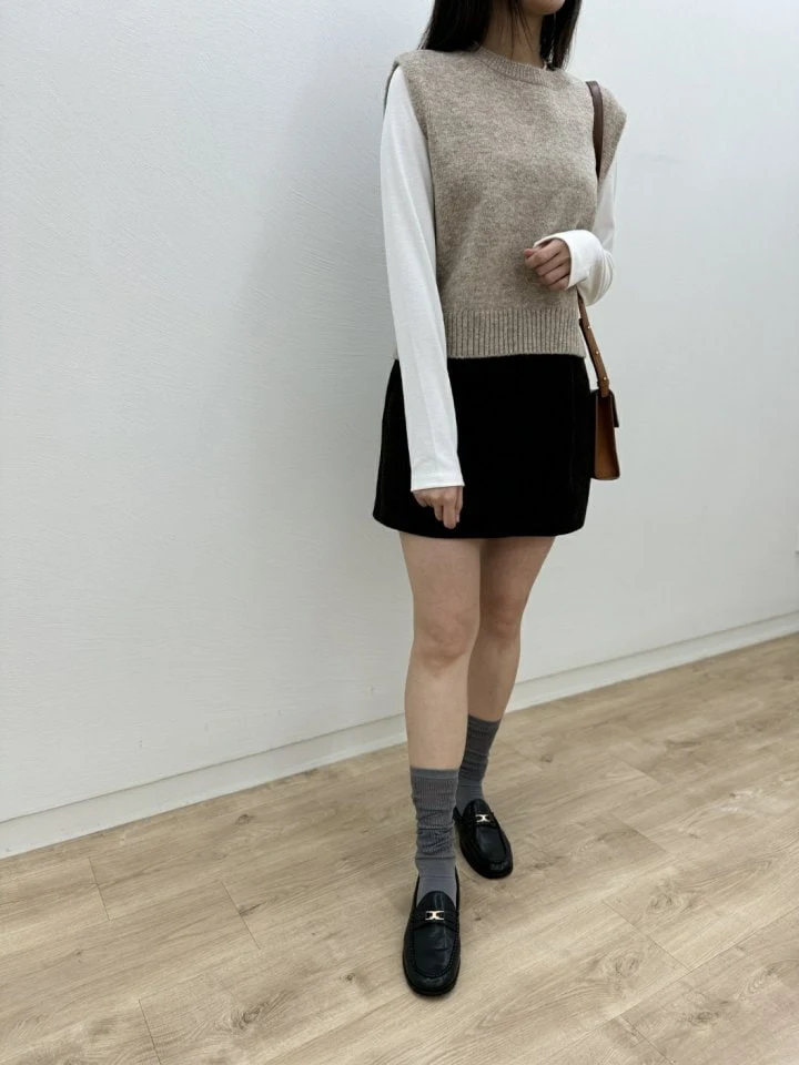 Most - Korean Women Fashion - #momslook - Back Slit Vest - 6