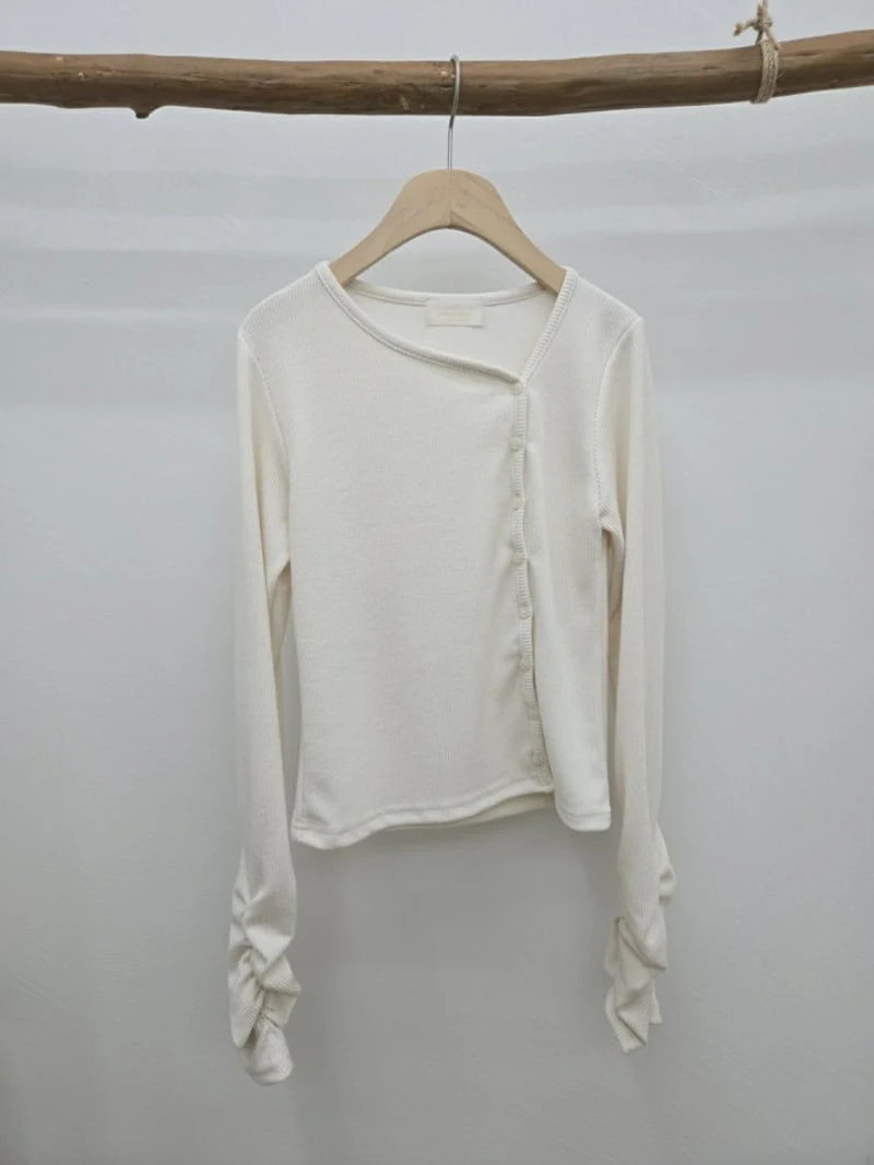 Most - Korean Women Fashion - #momslook - Sleeve Shirring Cardigan