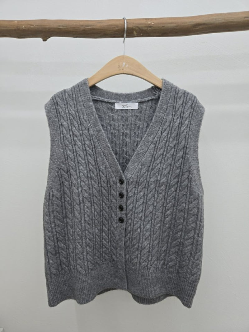 Most - Korean Women Fashion - #momslook - Warm Twist Vest - 3