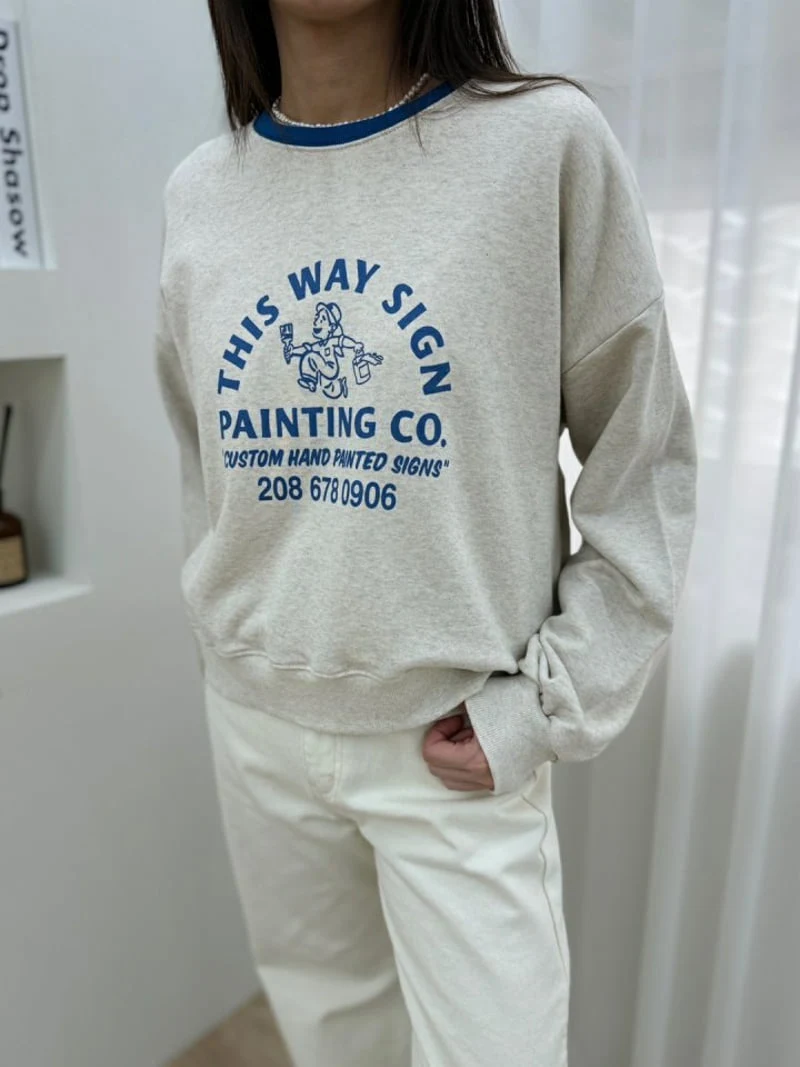 Most - Korean Women Fashion - #momslook - Painting Sweatshirts