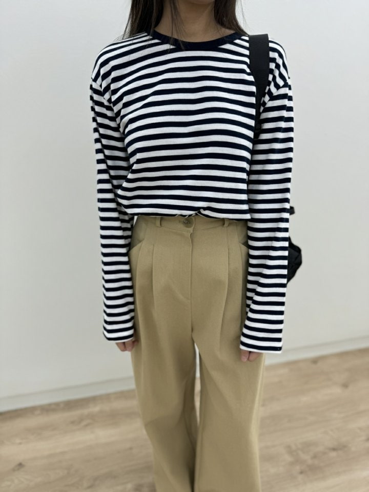 Most - Korean Women Fashion - #pursuepretty - Dint Stripe Tee