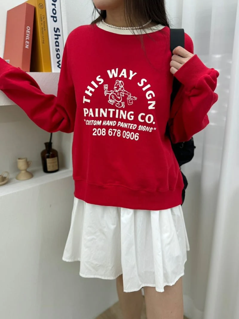 Most - Korean Women Fashion - #pursuepretty - Painting Sweatshirts - 5