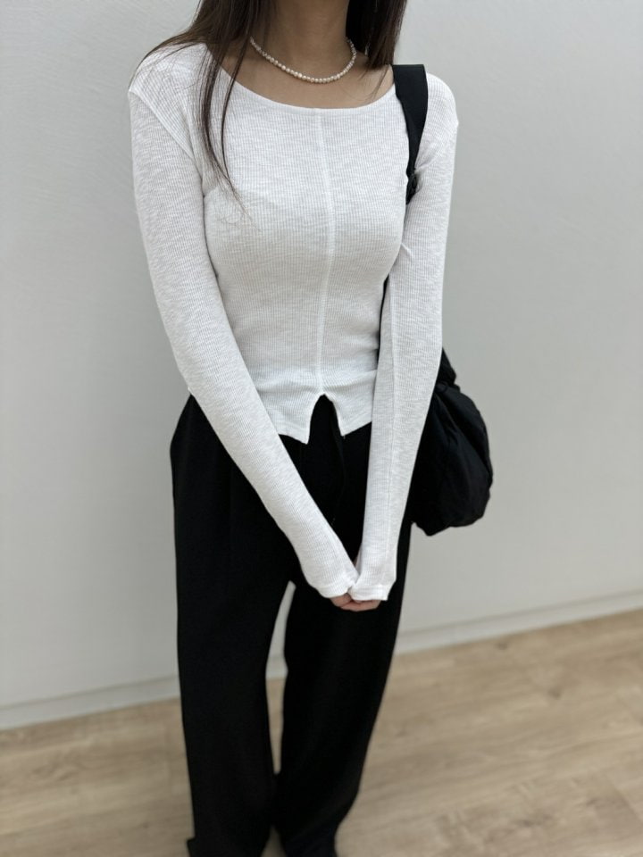 Most - Korean Women Fashion - #restrostyle - Mos Rib Tee - 5