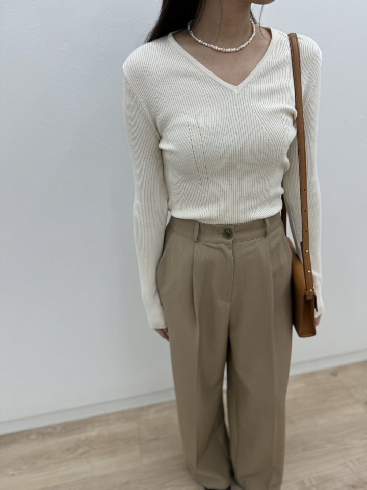 Most - Korean Women Fashion - #shopsmall - Wale Rib Knit Top - 8