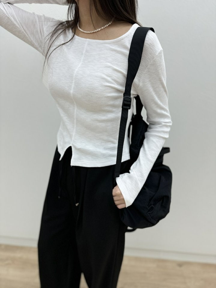 Most - Korean Women Fashion - #shopsmall - Mos Rib Tee - 7