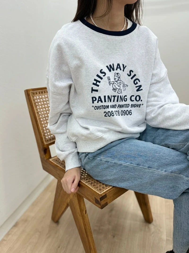 Most - Korean Women Fashion - #shopsmall - Painting Sweatshirts - 8