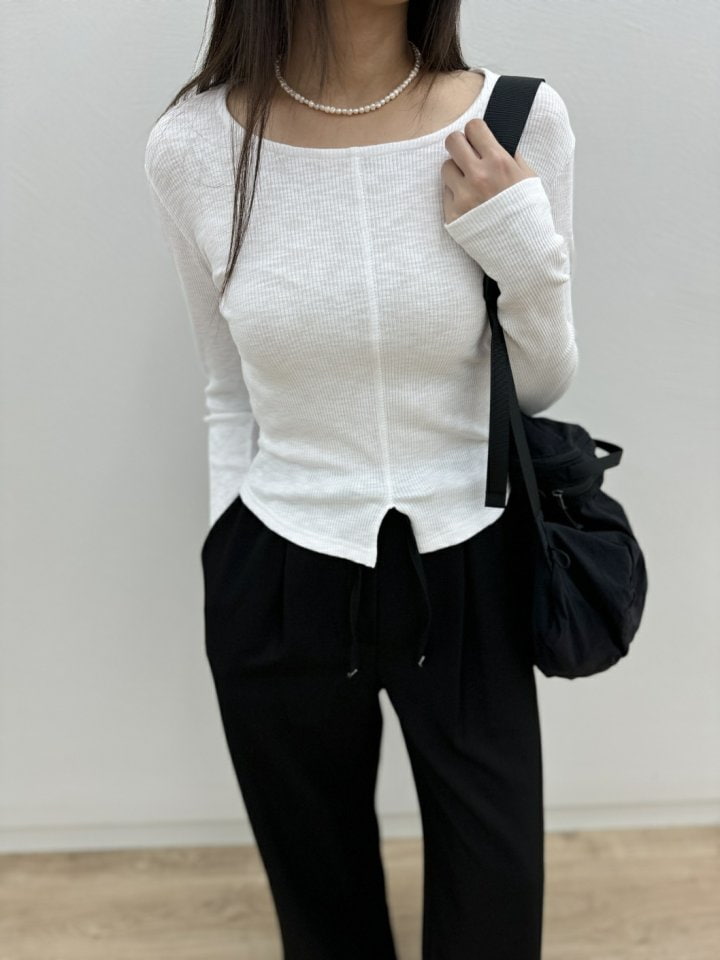 Most - Korean Women Fashion - #thelittlethings - Mos Rib Tee - 9