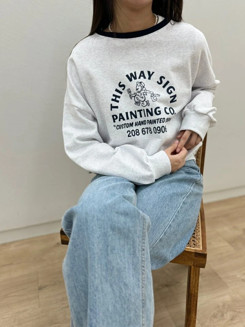 Most - Korean Women Fashion - #thelittlethings - Painting Sweatshirts - 10