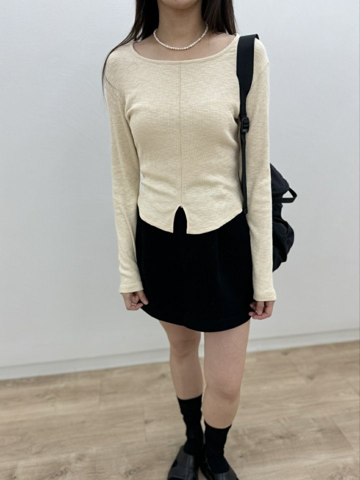 Most - Korean Women Fashion - #vintageinspired - Mos Rib Tee - 2