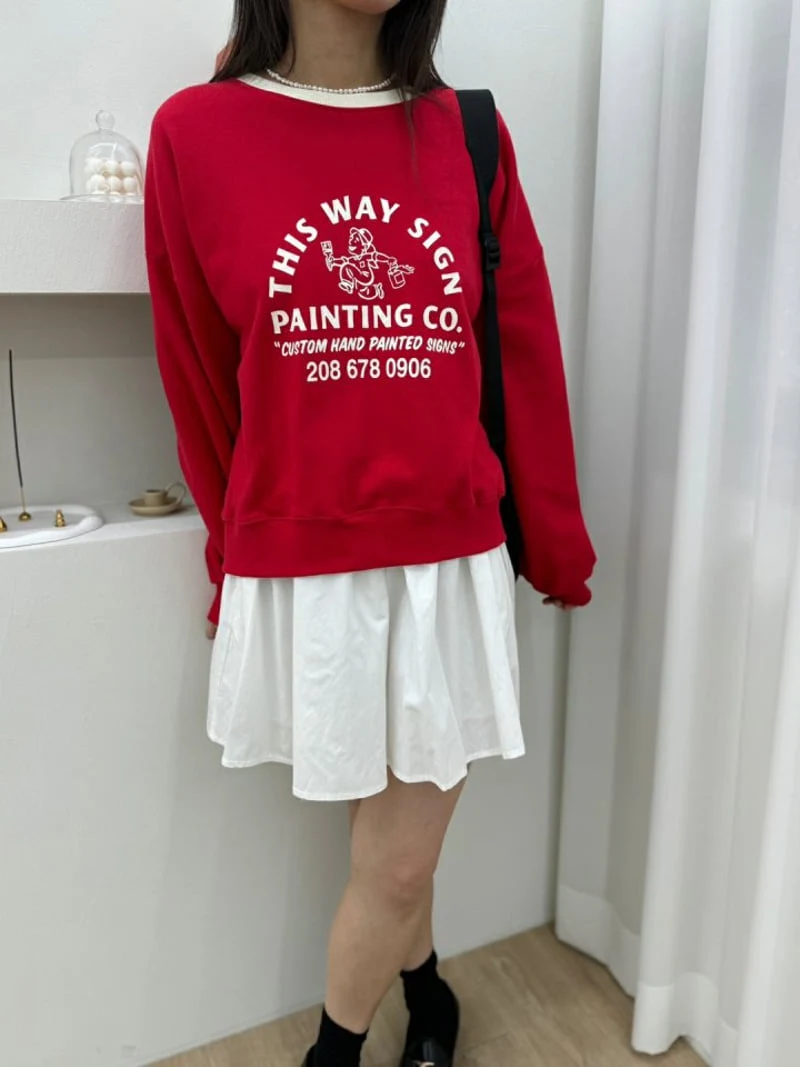 Most - Korean Women Fashion - #vintageinspired - Painting Sweatshirts - 3