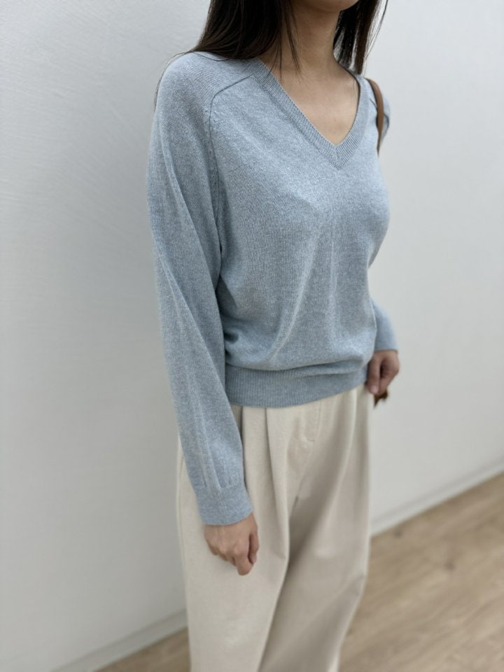 Most - Korean Women Fashion - #womensfashion - Cash Sadle Knit Top - 10