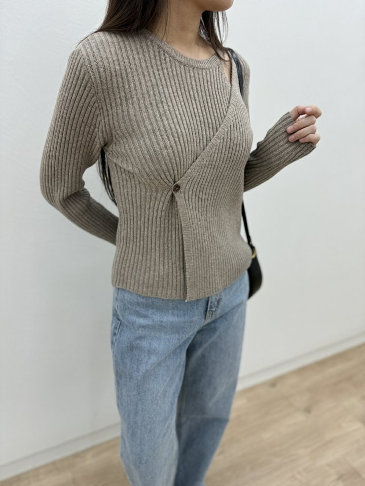 Most - Korean Women Fashion - #womensfashion - Wrap Rib Knit Top