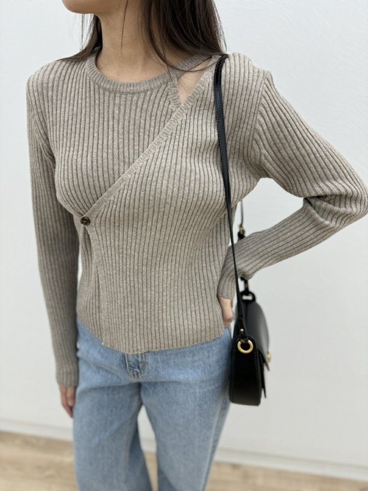 Most - Korean Women Fashion - #womensfashion - Wrap Rib Knit Top - 3