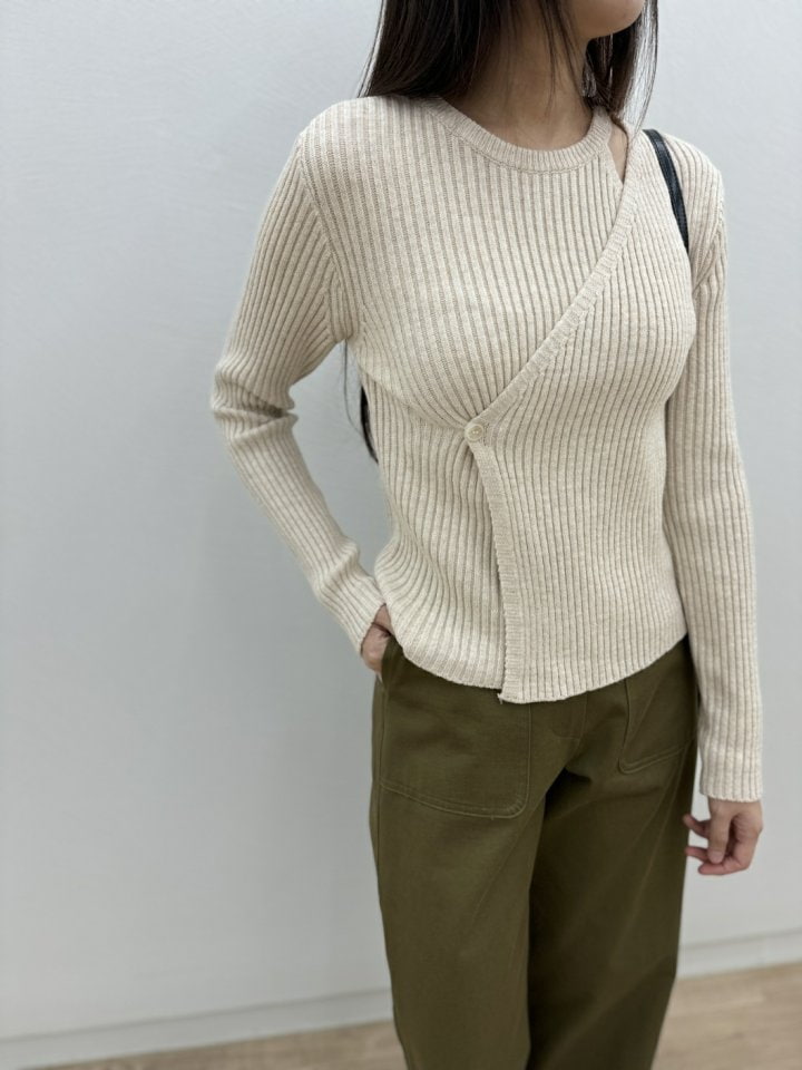 Most - Korean Women Fashion - #womensfashion - Wrap Rib Knit Top - 9