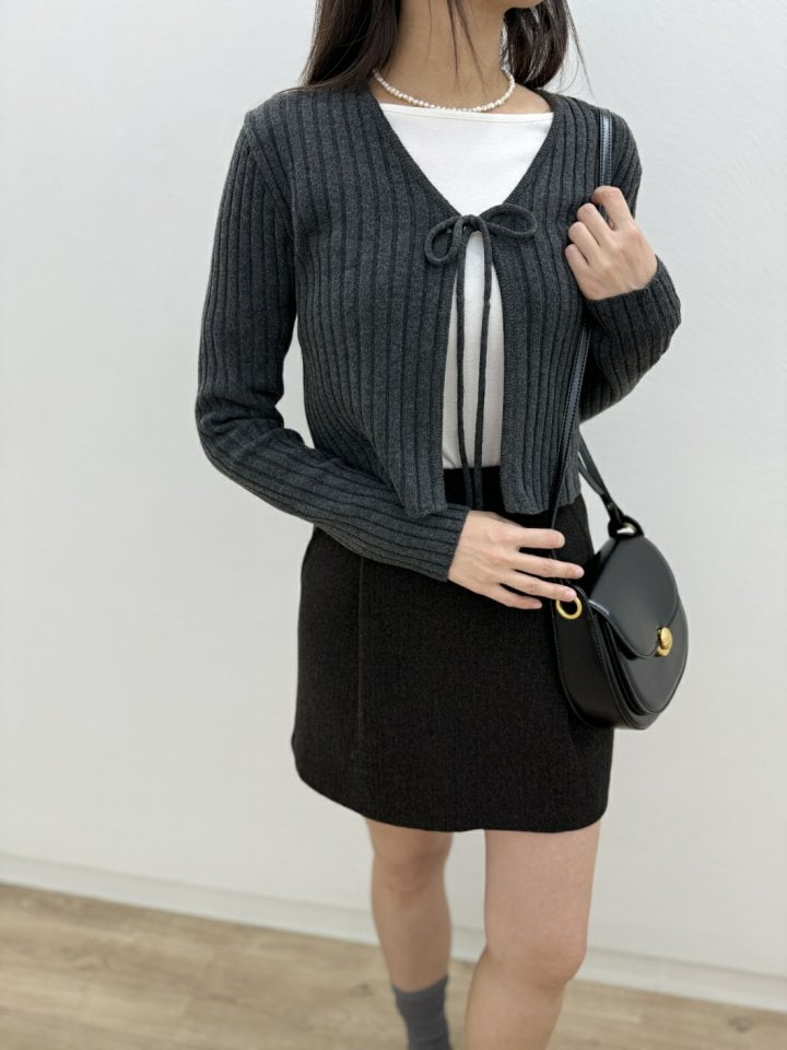 Most - Korean Women Fashion - #womensfashion - Rose Rib Cardigan