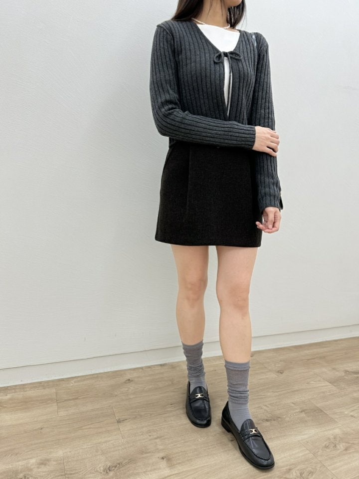 Most - Korean Women Fashion - #womensfashion - Rose Rib Cardigan - 3