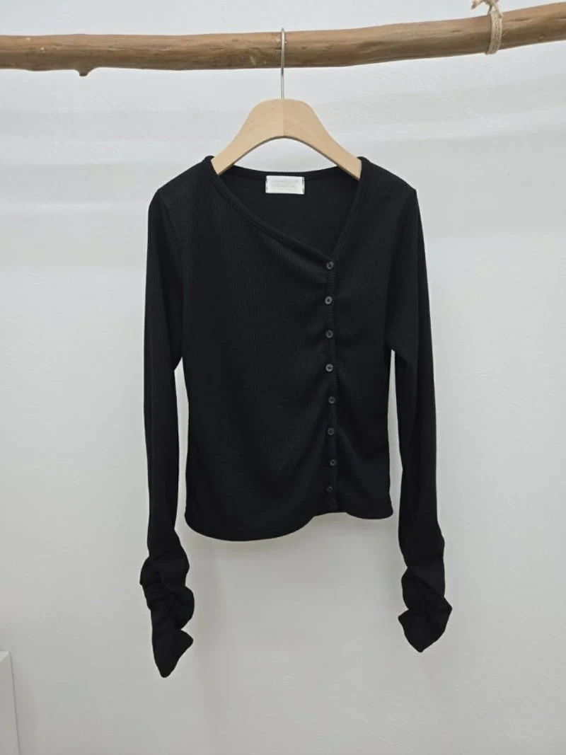 Most - Korean Women Fashion - #womensfashion - Sleeve Shirring Cardigan - 2