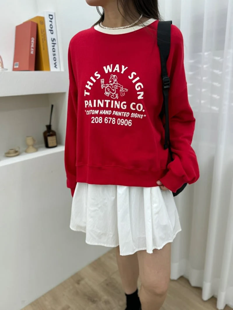 Most - Korean Women Fashion - #womensfashion - Painting Sweatshirts - 2