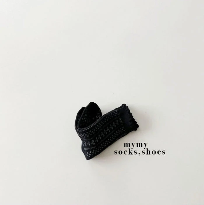 My Socks - Korean Children Fashion - #prettylittlegirls - Black Bean Socks - 4