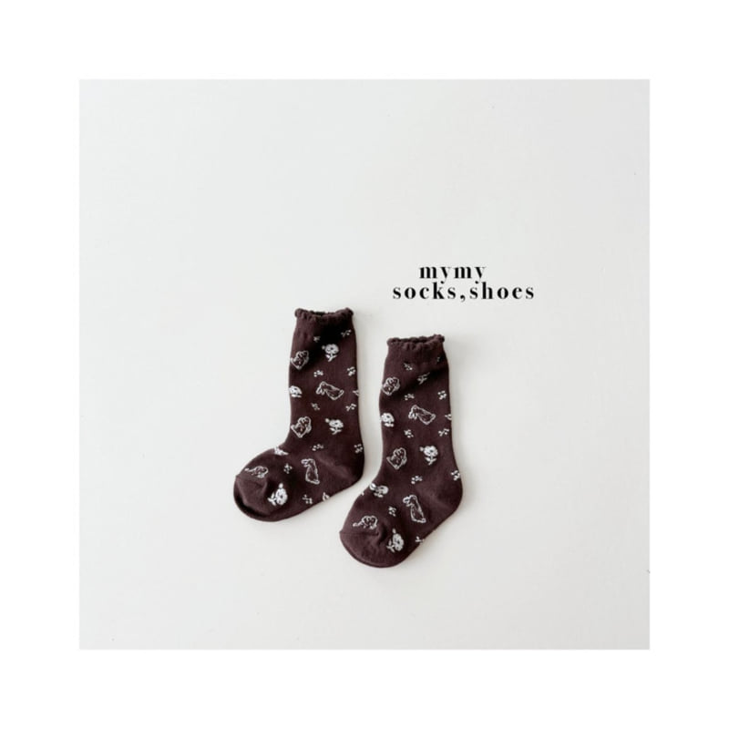 My Socks - Korean Children Fashion - #kidsshorts - Brown Bean Socks - 3