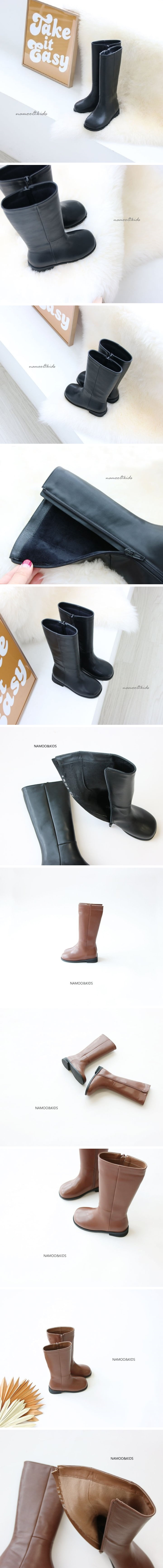 Namoo & Kids - Korean Children Fashion - #discoveringself - Wavy Long Boots Fleece Inside