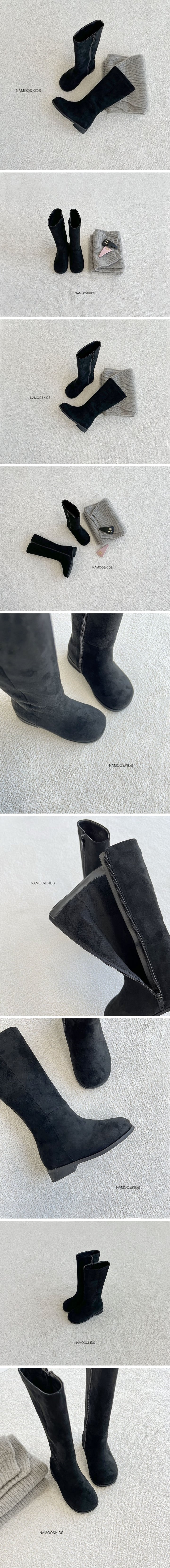 Namoo & Kids - Korean Children Fashion - #kidsshorts - Wavy Long Suede Long Boots Fleece Inside